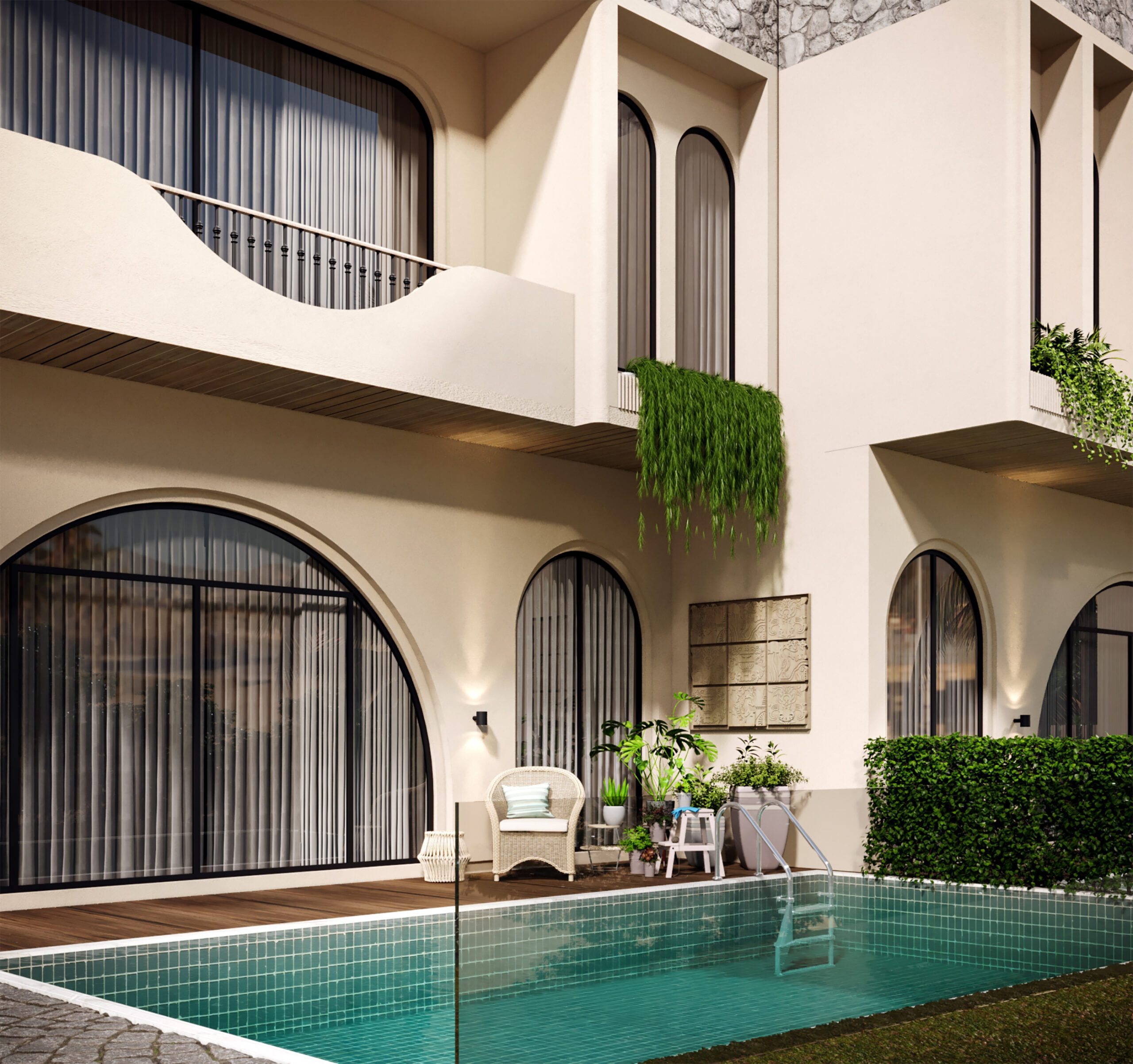 Field View Villa with a Private Pool in Azul Paradiso