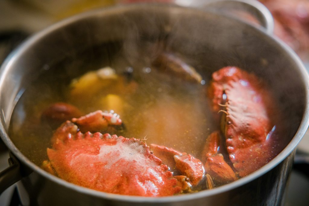 Crab is a very popular delicacy served in Goa.